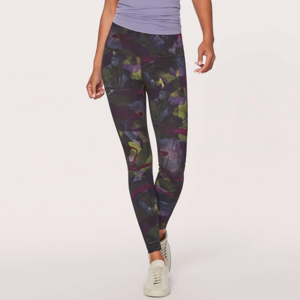 Lululemon Speed Up Tight Green/Purple Print